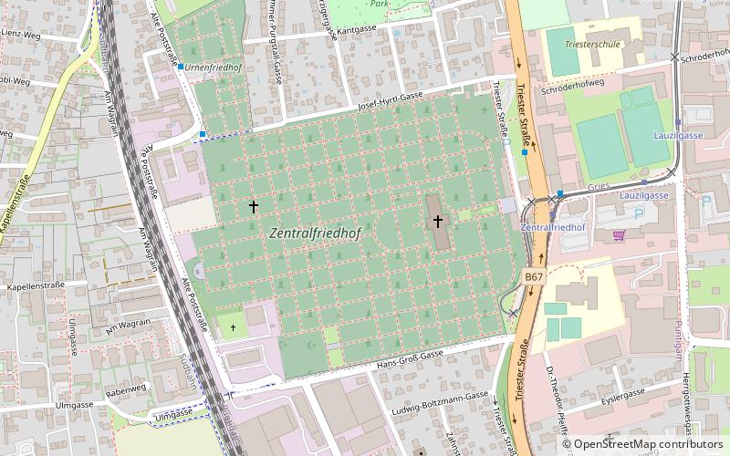 Zentralfriedhof location map