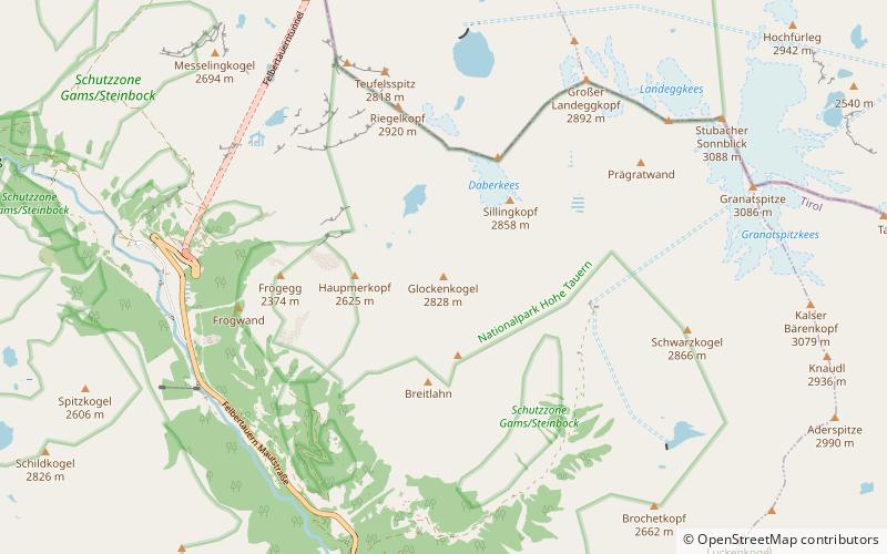 Glockenkogel location map