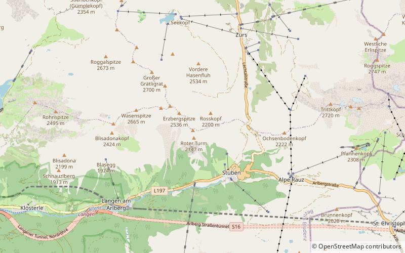 Flexenpass location map