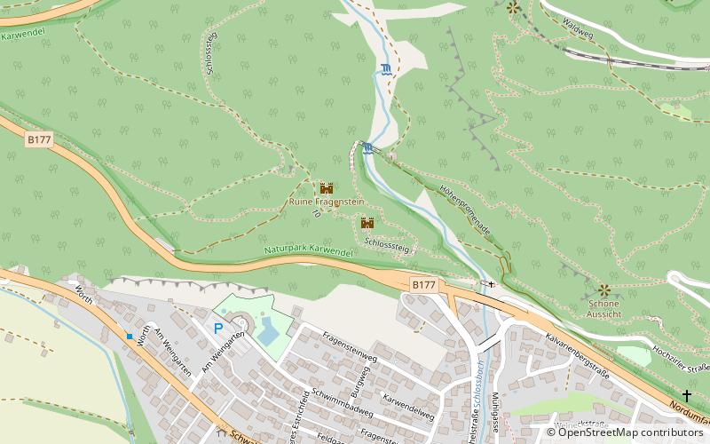 Burgruine Fragenstein location map