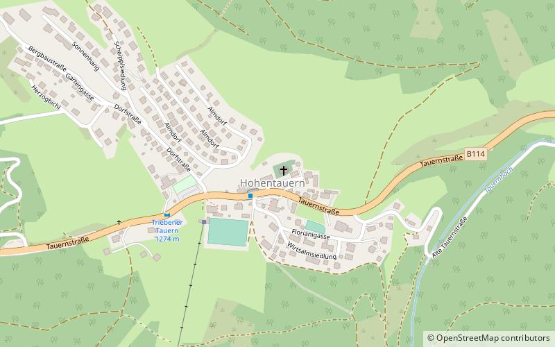 Triebener Tauern Pass location map