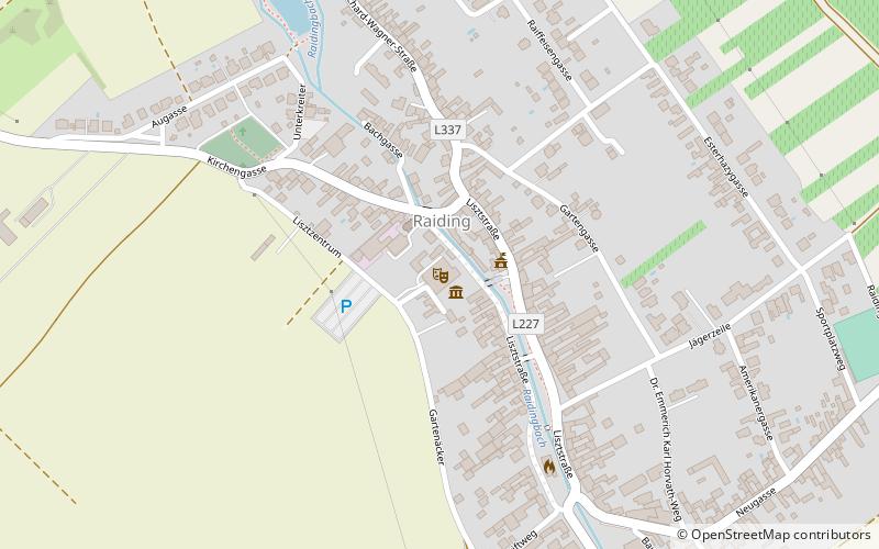 Liszthaus Raiding location map