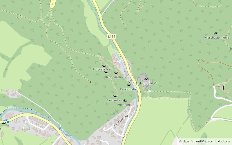 Hermannshöhle location map
