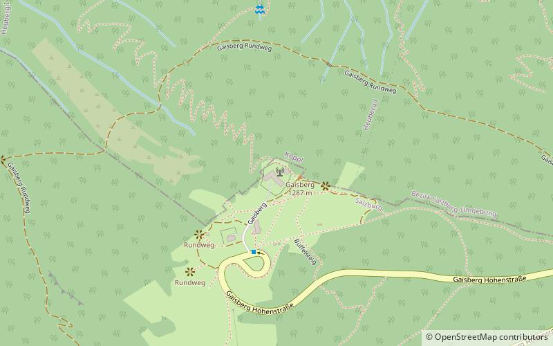 Gaisberg Transmitter location map