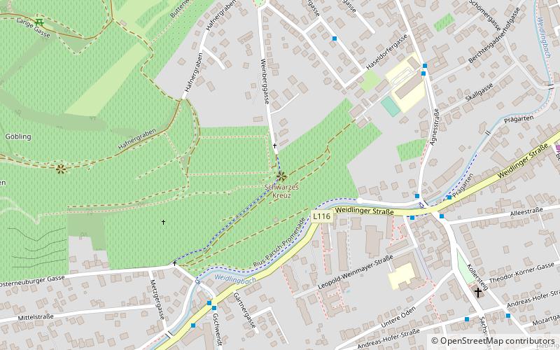 schwarzes kreuz klosterneuburg location map