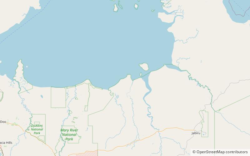 pococks beach kakadu national park location map