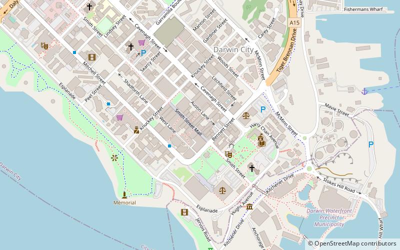 darwin mall location map
