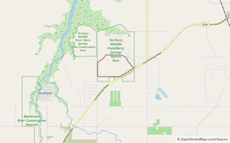 Territory Wildlife Park location map