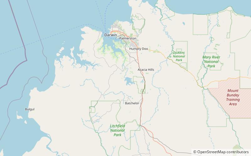 Darwin River Dam location map