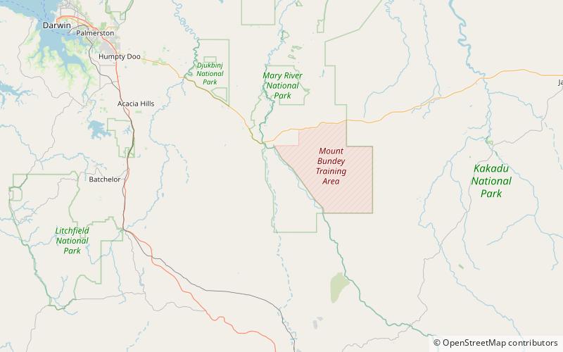 mount bundey mary river national park location map