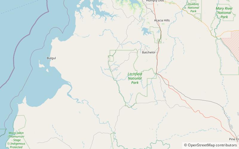 tjaynera falls park narodowy litchfield location map