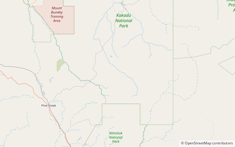 motor car falls kakadu national park location map