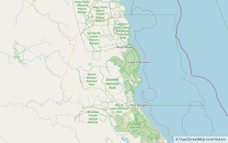 Parc national de Daintree location map