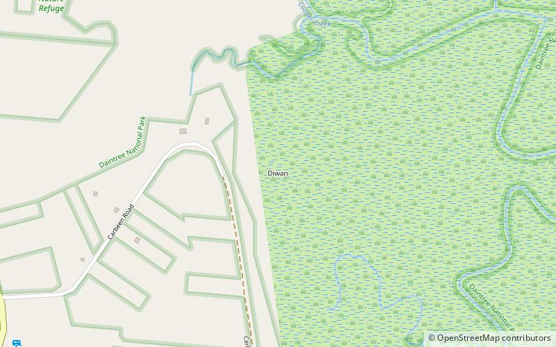 diwan park narodowy daintree location map