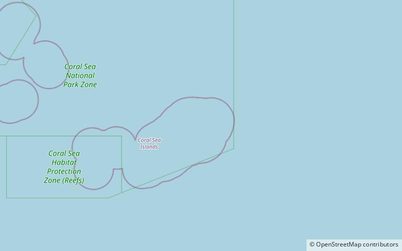 reserva natural nacional arrecife de lihou coral sea marine park location map