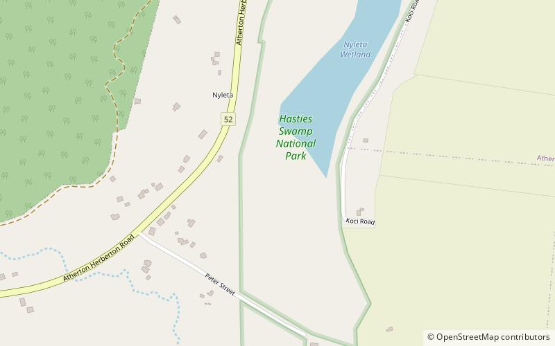 Hasties Swamp National Park location map