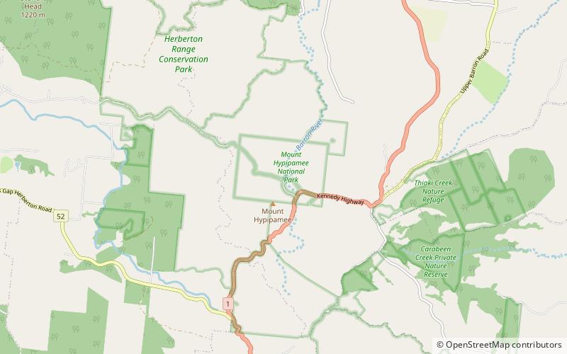 Mount Hypipamee Crater location map