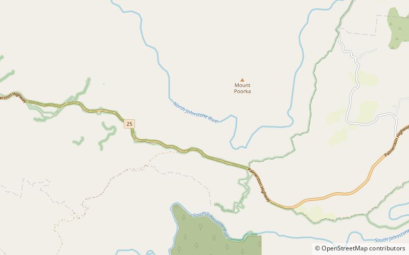 tchupala falls wooroonooran national park location map