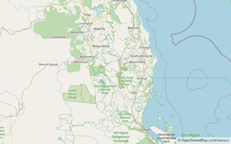 Wooroonooran Important Bird Area location map