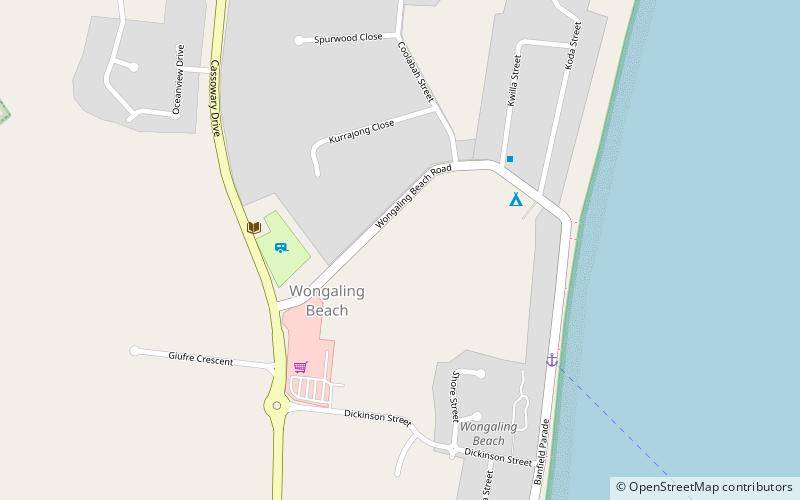Wongaling Beach location map