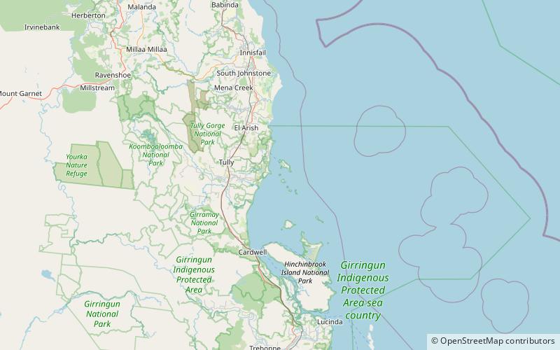 thorpe island dunk island location map