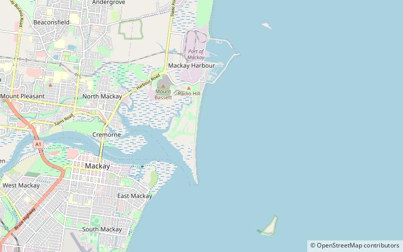 harbour beach mackay location map