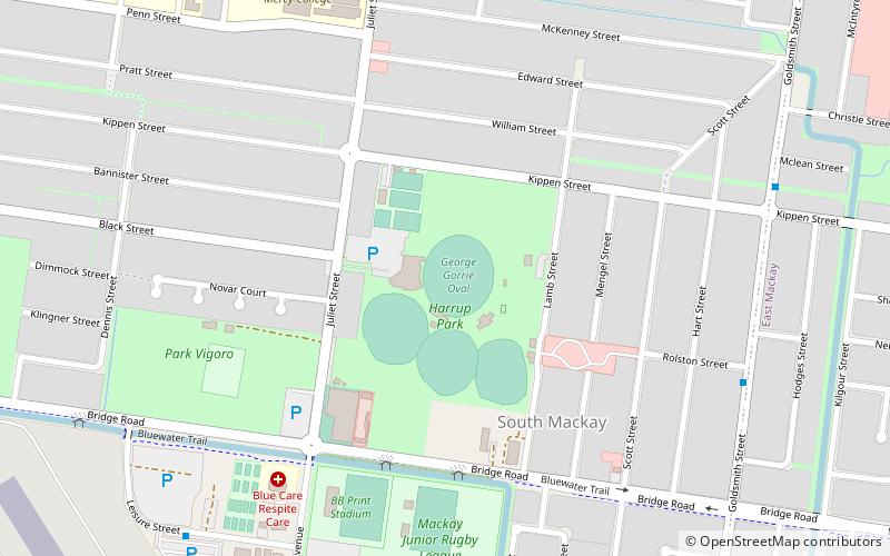 Ray Mitchell Oval location map