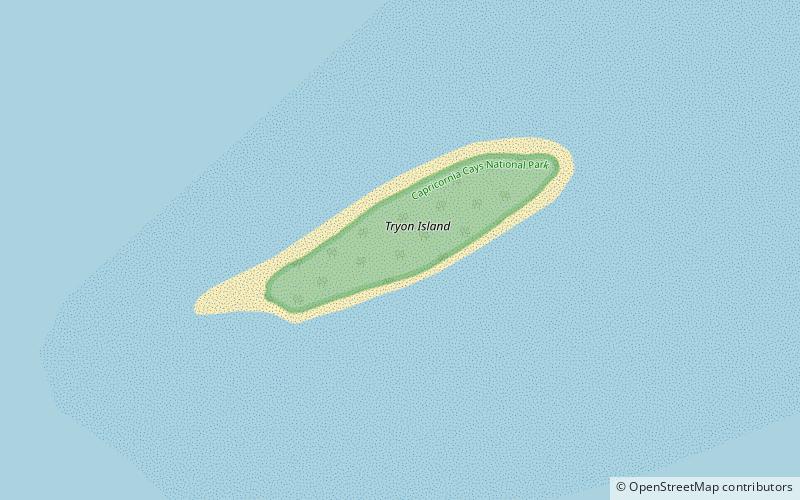 tryon island parque nacional cayos capricornia location map