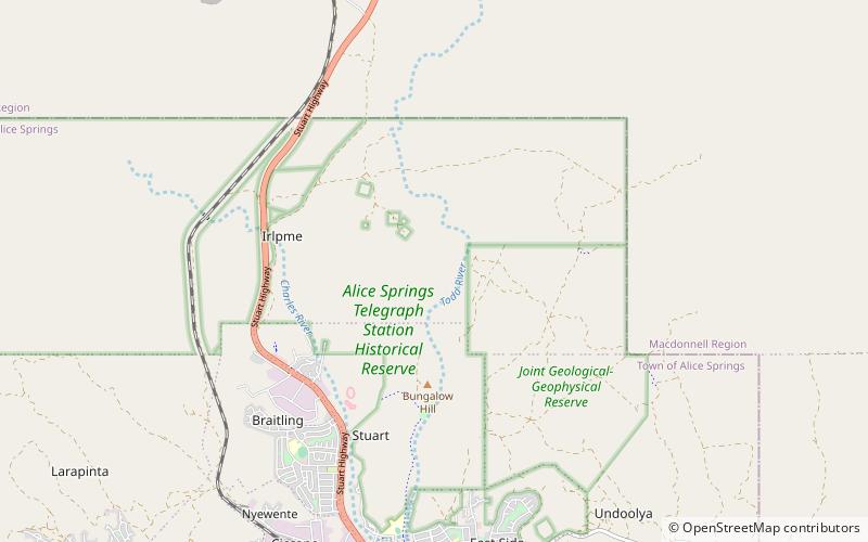 Alice Springs Telegraph Station location map