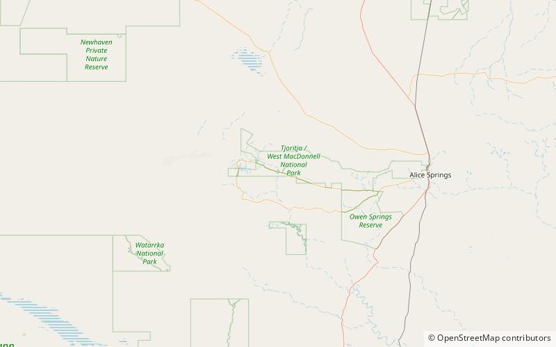 Glen Helen Gorge location map