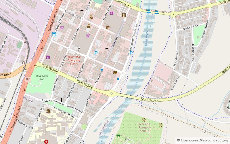 Alice Springs Public Library location map