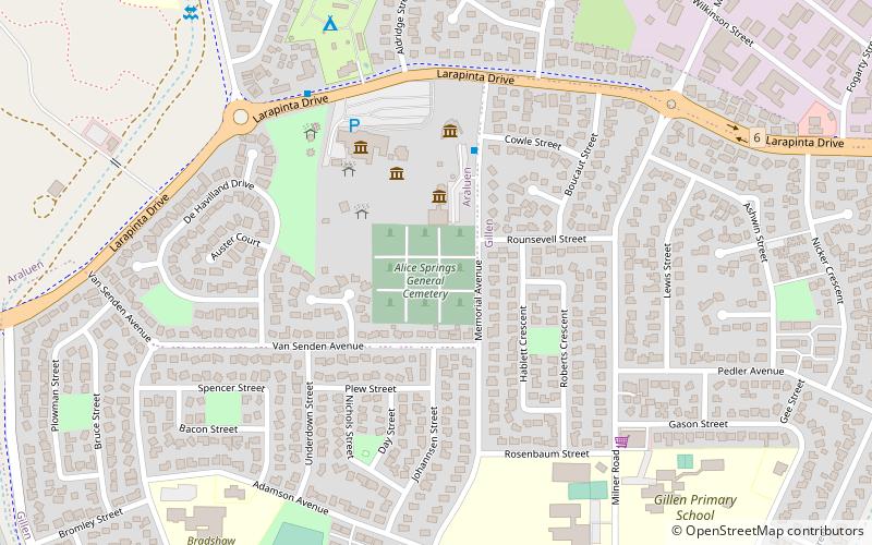 Memorial Cemetery location map