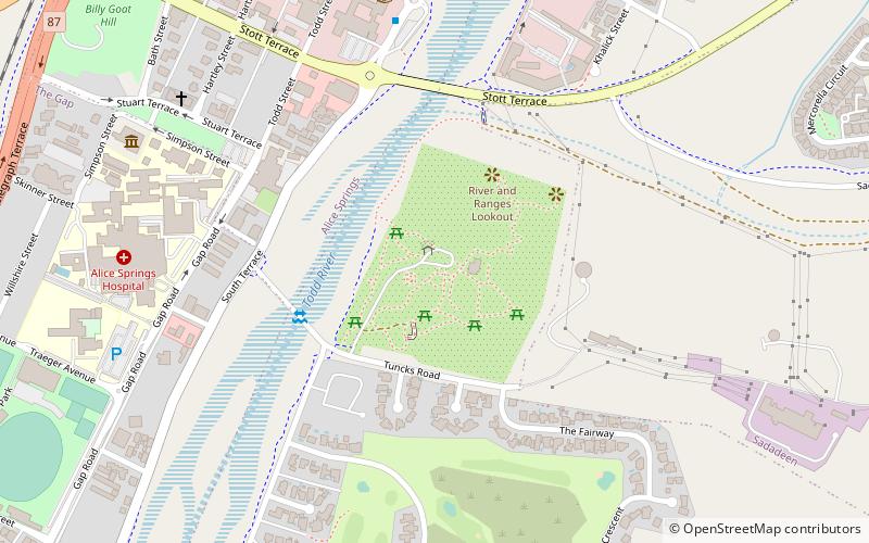 Olive Pink Botanic Garden location map