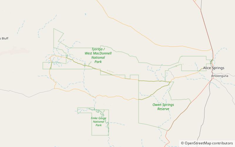 Serpentine Gorge location map