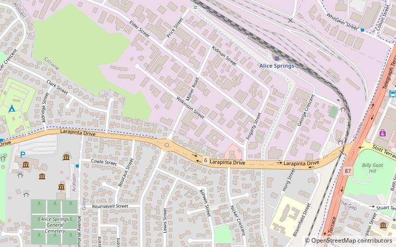 Alice Springs Reptile Centre location map