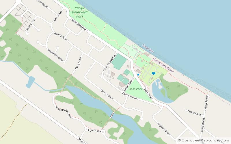 Moore Park Beach location map