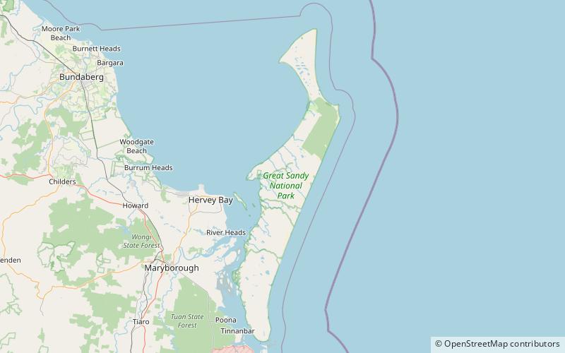 Fraser Island Great Walk location map
