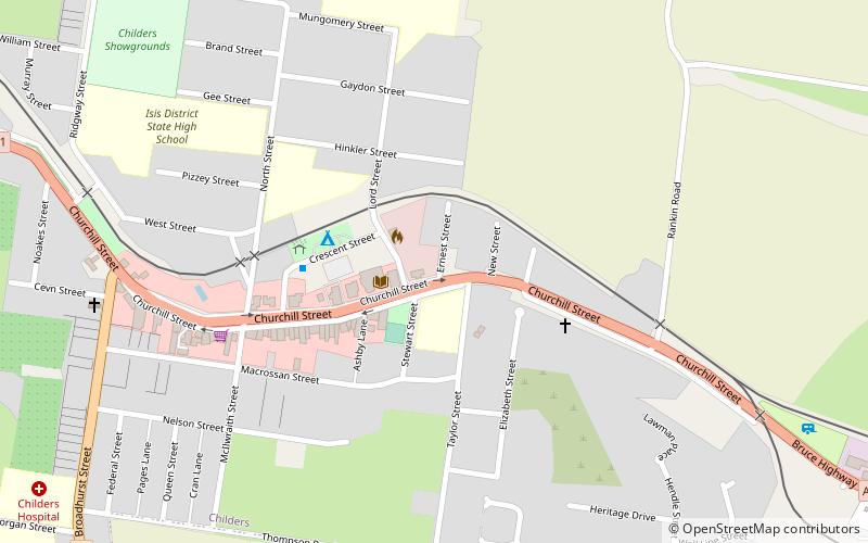 Isis District War Memorial and Shire Council Chambers location map