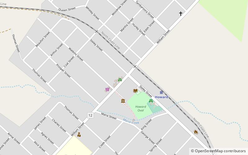 Howard War Memorial location map