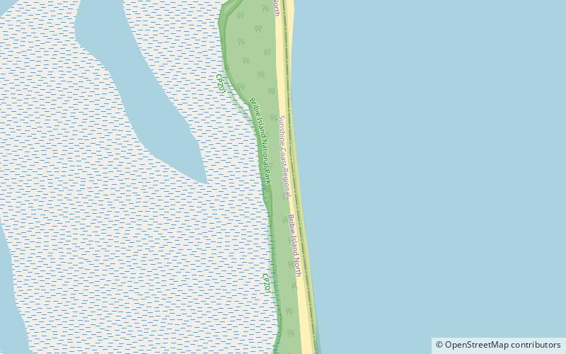 Bribie Island Second World War Fortifications location map