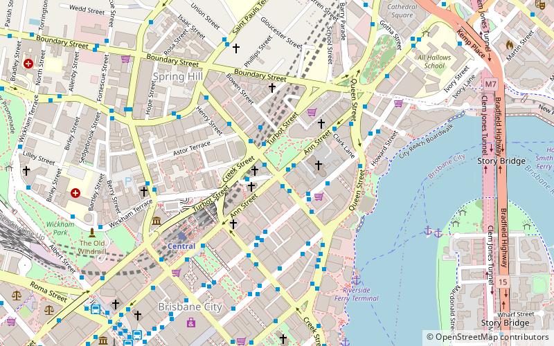 Wickham Terrace location map