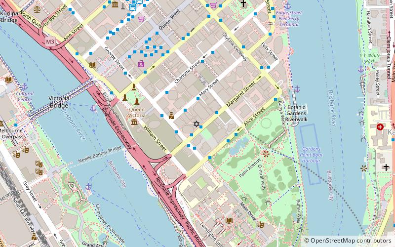 Brisbane Synagogue location map