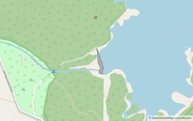 Lake Manchester Dam location map