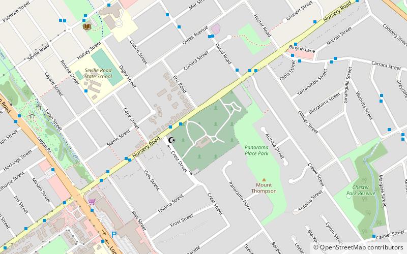 Mount Thompson crematorium location map