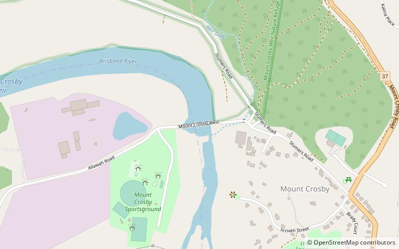 Mount Crosby Weir location map