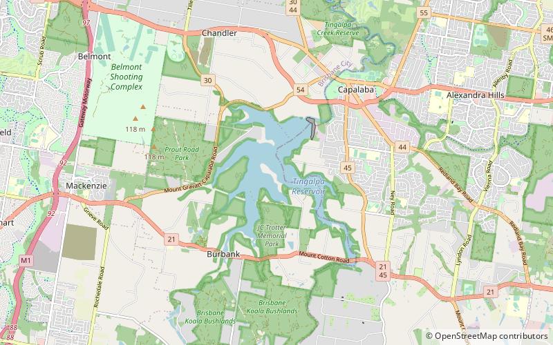 Leslie Harrison Dam location map