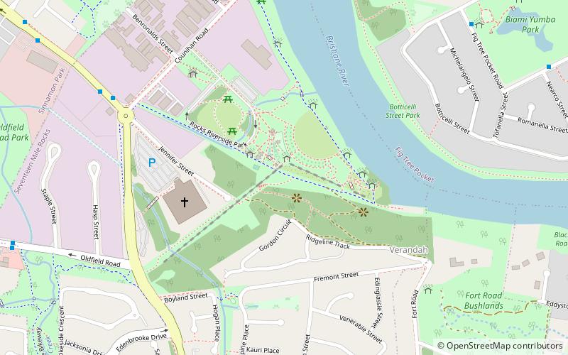Rocks Riverside Park location map