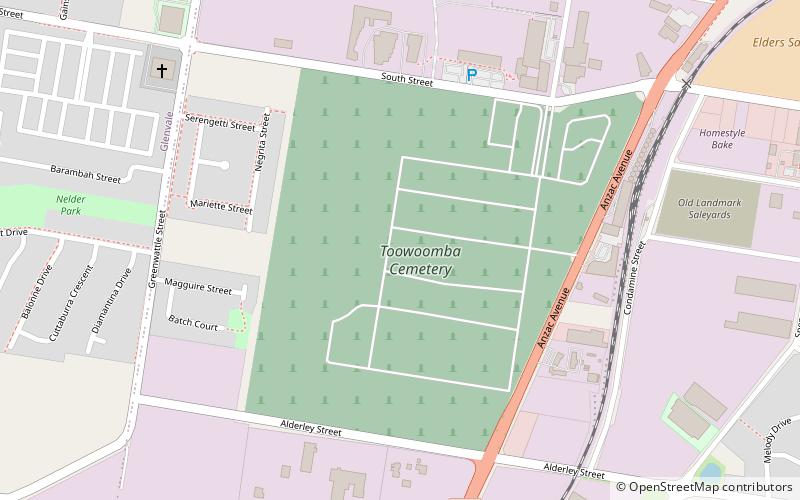 Drayton and Toowoomba Cemetery location map