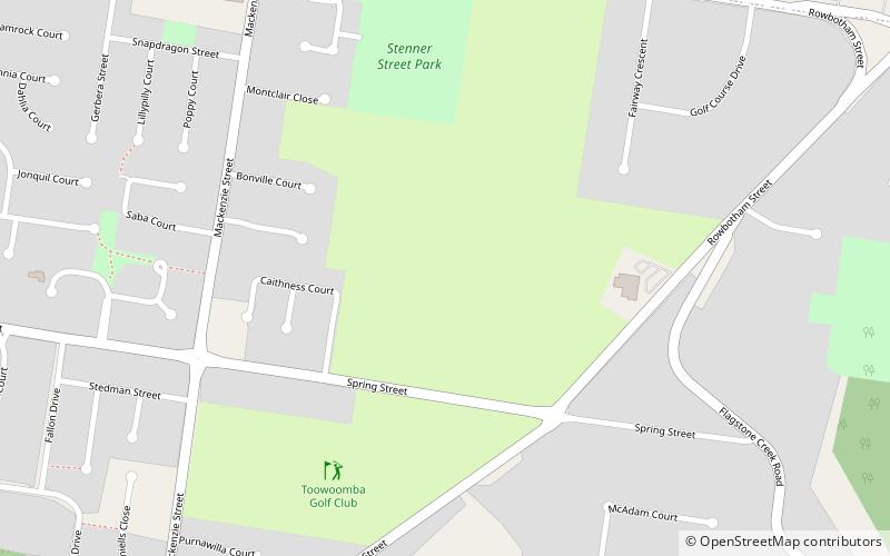 Toowoomba Golf Club Middle Ridge location map