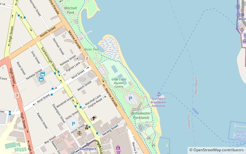 Gold Coast Aquatic Centre location map